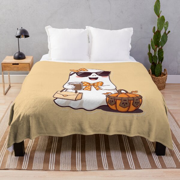 Item preview, Cute Spooky Ghost with Sunglasses and Coffee Halloween Art designed and sold by Fine-Arts-Lab.