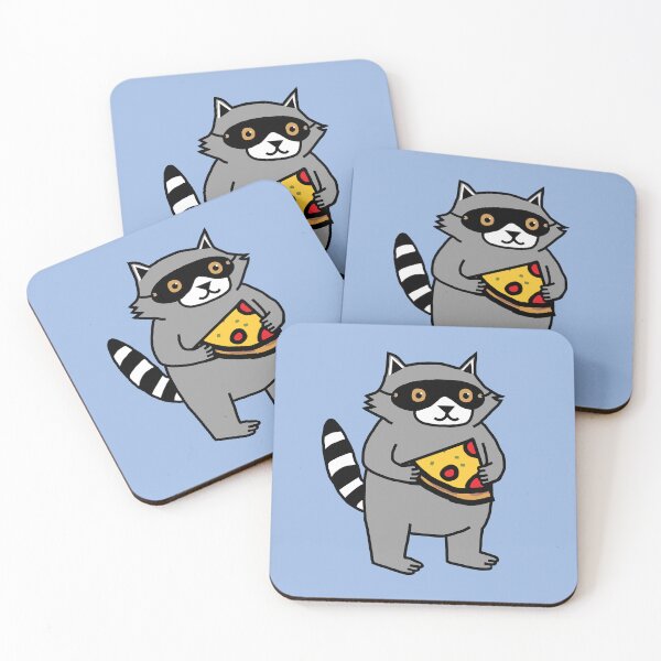 Item preview, Funny Raccoon with Pizza Slice designed and sold by ellenhenry.