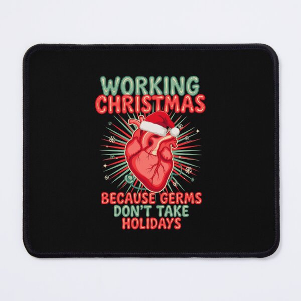 Item preview, Working Christmas Because Germs Don't Take Holidays Retro Nurse Christmas T-Shirt designed and sold by teeoro.