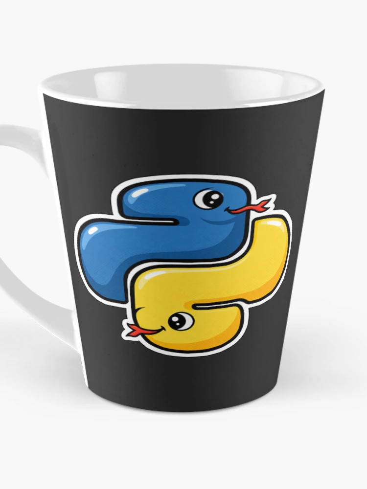 Thumbnail 3 of 4, Coffee Mug, Cute Python Snakes Logo Sticker - Programmer Coding designed and sold by Stick Erify.