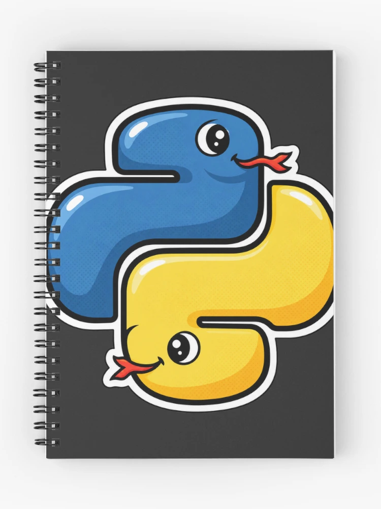 Thumbnail 1 of 3, Journal, Cute Python Snakes Logo Sticker - Programmer Coding designed and sold by Stick Erify.