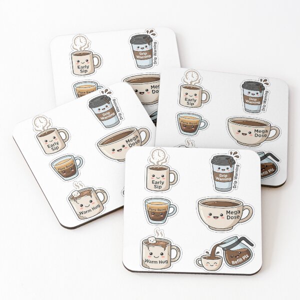 Item preview, New Year Morning Coffee Mug Sticker Pack - Beverage Puns designed and sold by SimpleP.