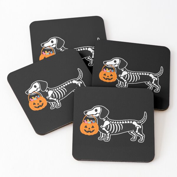 Item preview, Skeleton Dachshund Halloween Candy Pail designed and sold by Dmo3HarkoArt.