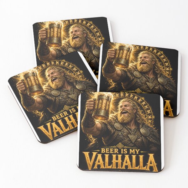 Item preview, Beer Is My Valhalla Funny Viking Beer T-Shirt designed and sold by Ember Lane Designs.