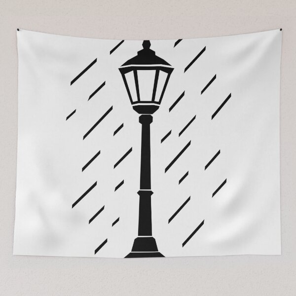 Item preview, Rain Around the Lamplight – Geometric Street Lamp designed and sold by matybrak.