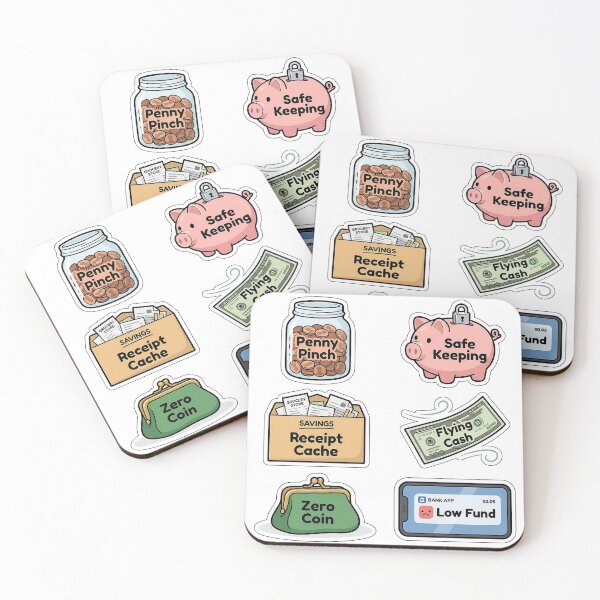 Item preview, Financial Savings Goal Fails Sticker Pack - Money Humor Puns designed and sold by SimpleP.