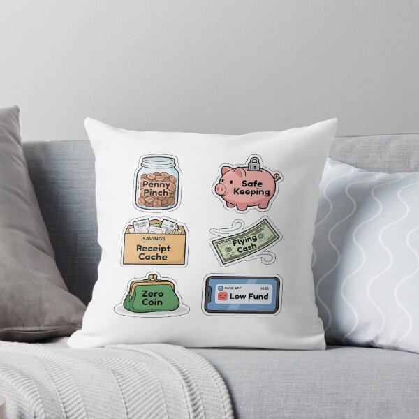 Item preview, Financial Savings Goal Fails Sticker Pack - Money Humor Puns designed and sold by SimpleP.