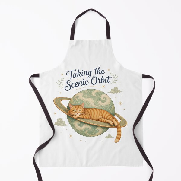 Item preview, Orange Tabby Planet Cat – Taking the Scenic Orbit designed and sold by PurrBloom Studio.