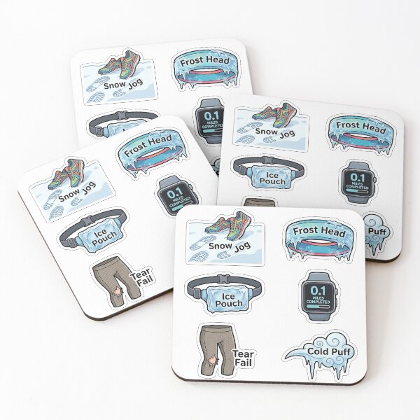Item preview, Winter Running Resolution Fails Sticker Pack - Jogging Puns designed and sold by SimpleP.