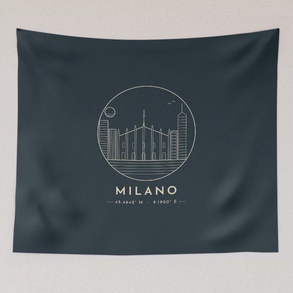 Item preview, Milan Milano Duomo Skyline Line Art Coordinates designed and sold by Cascio311.