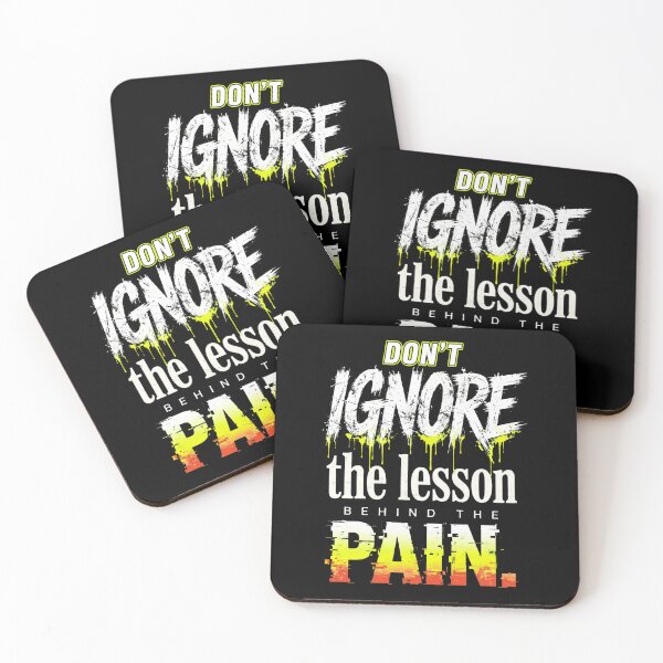 Item preview, Don't Ignore The Lesson Behind The Pain - Yellow Drip Grunge designed and sold by Vibe-Vary.