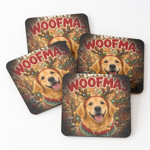 Item preview, Merry Woofmas Golden Retriever Ugly Sweater All Over Print designed and sold by Ember Lane Designs.