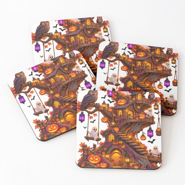 Item preview, Enchanted Haunted Treehouse – Spooky Halloween Forest Fantasy Art designed and sold by aestheticguru.