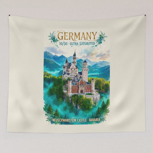 Item preview, Copy of Germany — Neuschwanstein Castle — A Castle in Bloom designed and sold by DibujandoPorfa.