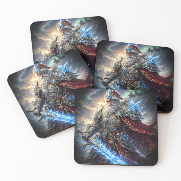 Item preview, Ice Armored Santa Warlord Epic Christmas All Over Print designed and sold by Ember Lane Designs.