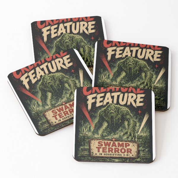 Item preview, Creature Feature Swamp Terror Vintage B Movie Horror Shirt designed and sold by Ember Lane Designs.
