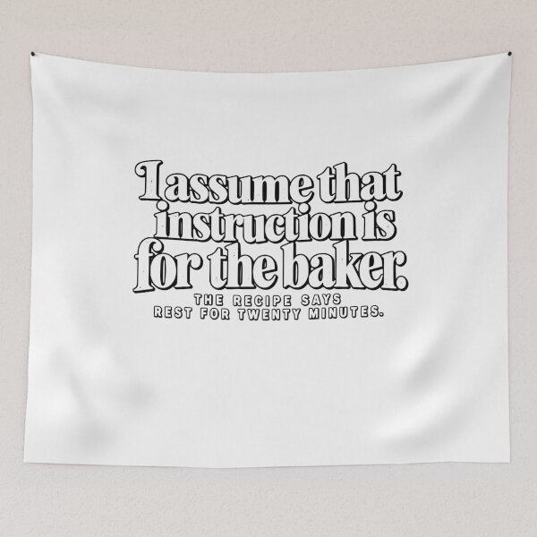 Item preview, Assume That Instruction Is for the Baker, Funny Baking Quote Gift, Baker Humor Graphic Tee, Baking Lover Gift designed and sold by AsturShop.