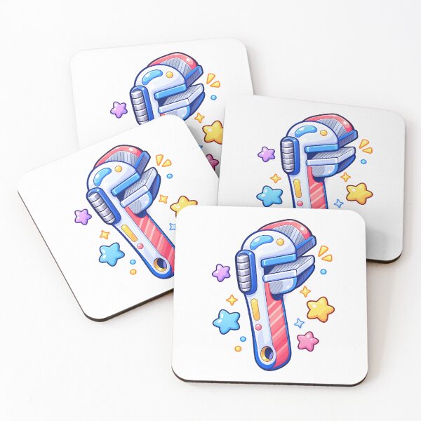 Item preview, Cute Kawaii Pipe Wrench – Colorful Cartoon Plumbing Tool designed and sold by mumeaw.