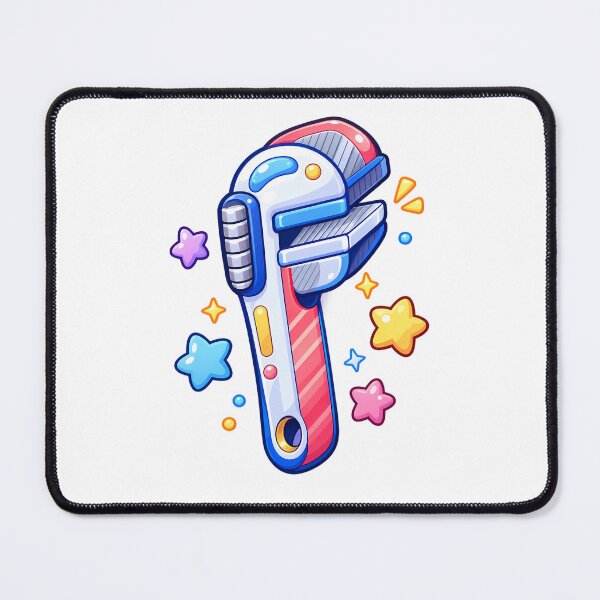 Item preview, Cute Kawaii Pipe Wrench – Colorful Cartoon Plumbing Tool designed and sold by mumeaw.