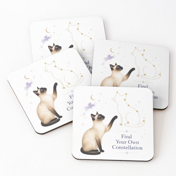 Item preview, Siamese Constellation Cat – Find Your Own Constellation designed and sold by PurrBloom Studio.
