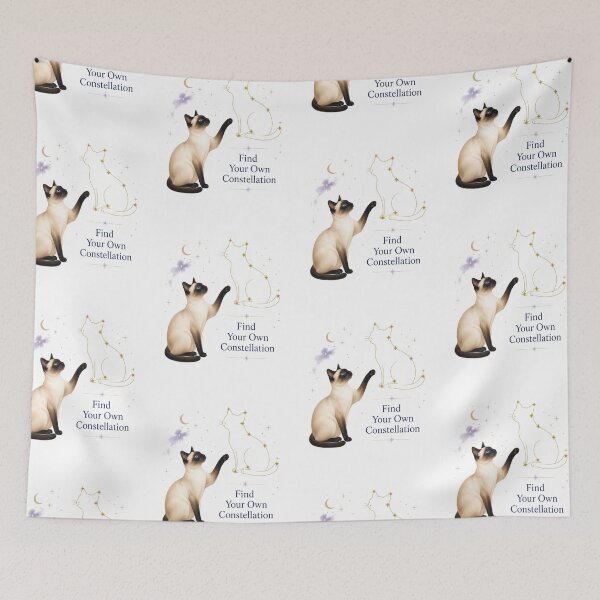 Item preview, Siamese Constellation Cat – Find Your Own Constellation designed and sold by PurrBloom Studio.