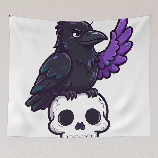 Item preview, I Told You So: Smug Crow on a Skull designed and sold by Odd-jack.