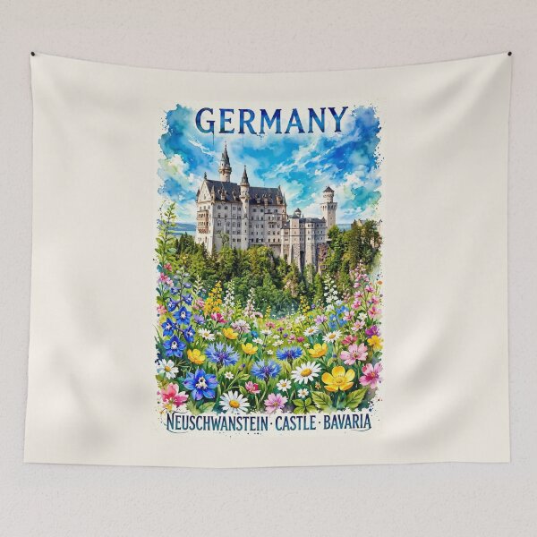 Item preview, Germany — Neuschwanstein Castle — Autumn Magic in Bavaria. designed and sold by DibujandoPorfa.