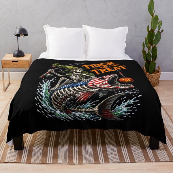 Item preview, Skeleton Witch Hat Riding Fish Flag Halloween Treat designed and sold by Dmo3HarkoArt.