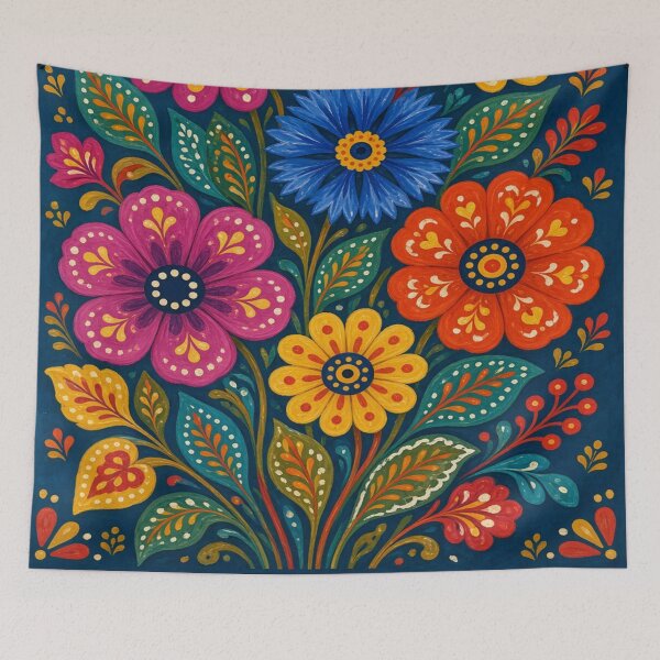 Item preview, Vibrant Colorful Wildflower Garden Bouquet Floral Art Print designed and sold by Nexus Space.