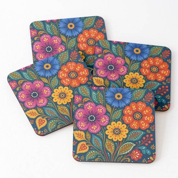 Item preview, Vibrant Colorful Wildflower Garden Bouquet Floral Art Print designed and sold by Nexus Space.
