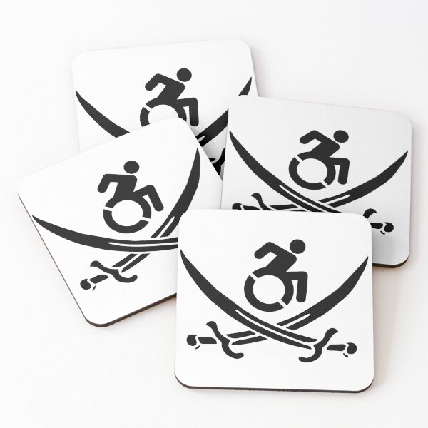 Item preview, Wheelchair Pirate Jolly Roger Flag designed and sold by weirdjoe.