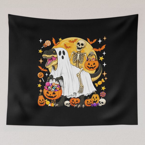 Item preview, Dino Ghost Skeleton Halloween Treat Bucket designed and sold by Dmo3HarkoArt.