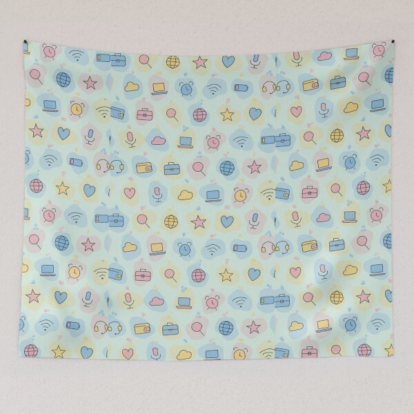 Item preview, Watercolor Briefcase Office Pattern - Mint designed and sold by jobnjokes.