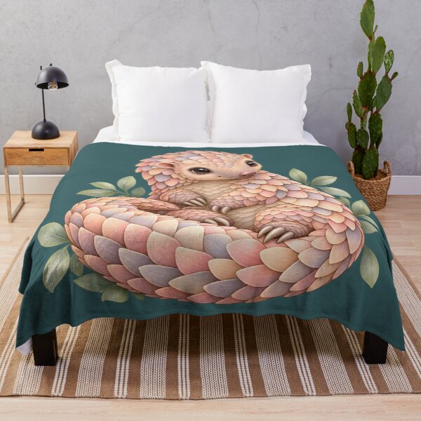 Item preview, Cute Pangolin Curl | Pastel Pangolin Illustration designed and sold by ksgraphics222.