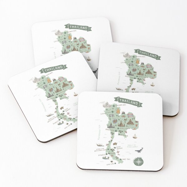 Item preview, Map of Thailand - Green designed and sold by Those Pencil Shavings.