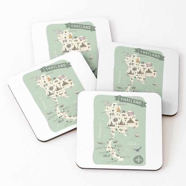 Item preview, Map of Thailand - Green designed and sold by Those Pencil Shavings.
