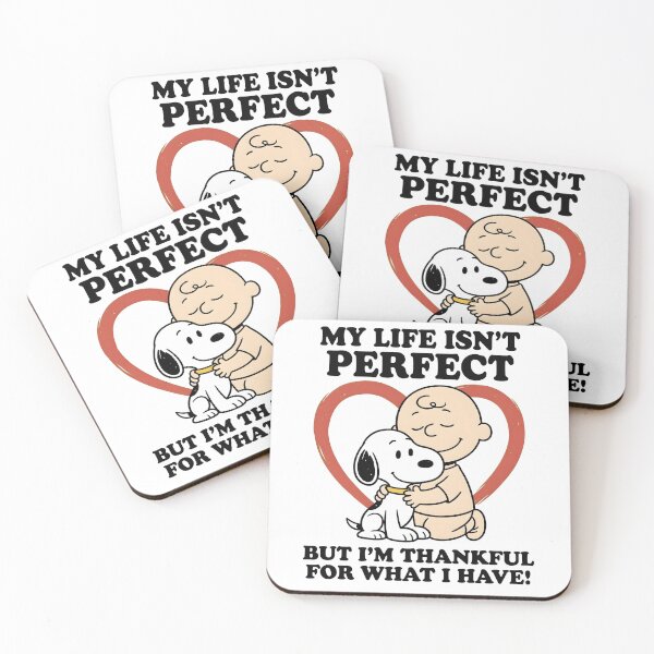 Item preview, Charlie Brown Snoopy Hug Heart My Life Isn't Perfect designed and sold by AdrianMis.