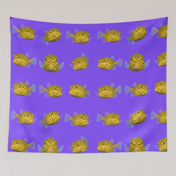 Item preview, Yellow Boxfish – Vivid Reef Pattern designed and sold by Helt-enkelt.