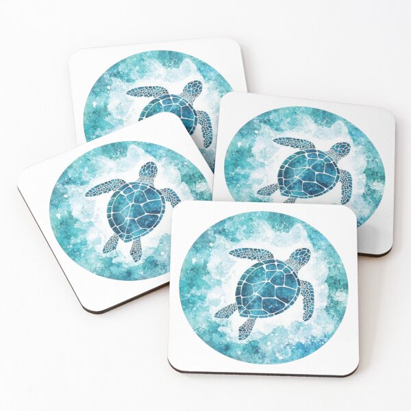 Item preview, Blue Watercolor Sea Turtle Ocean Aesthetic designed and sold by LunaVales.