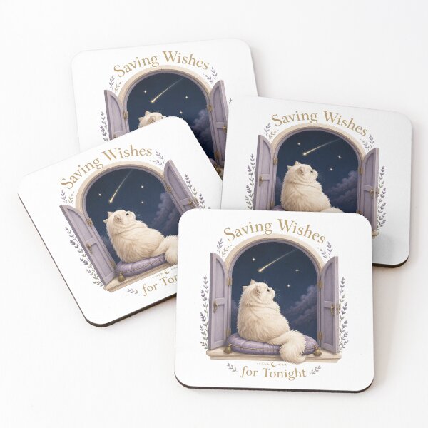 Item preview, Persian Shooting Star Cat – Saving Wishes for Tonight designed and sold by PurrBloom Studio.