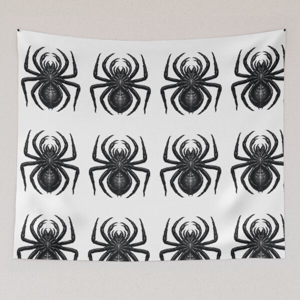 Item preview,   Realistic Black Spider Realistic Insect Graphic Art Print designed and sold by hepopatterns.