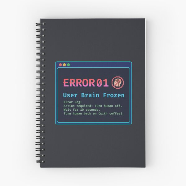 Item preview, Error 01 User Brain Frozen Funny IT Support Sticker designed and sold by DruckByte.