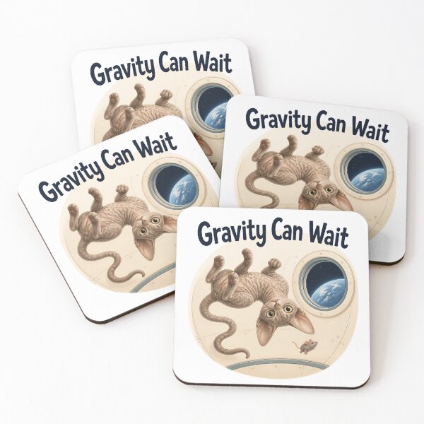 Item preview, Devon Rex Zero Gravity Cat – Gravity Can Wait designed and sold by PurrBloom Studio.