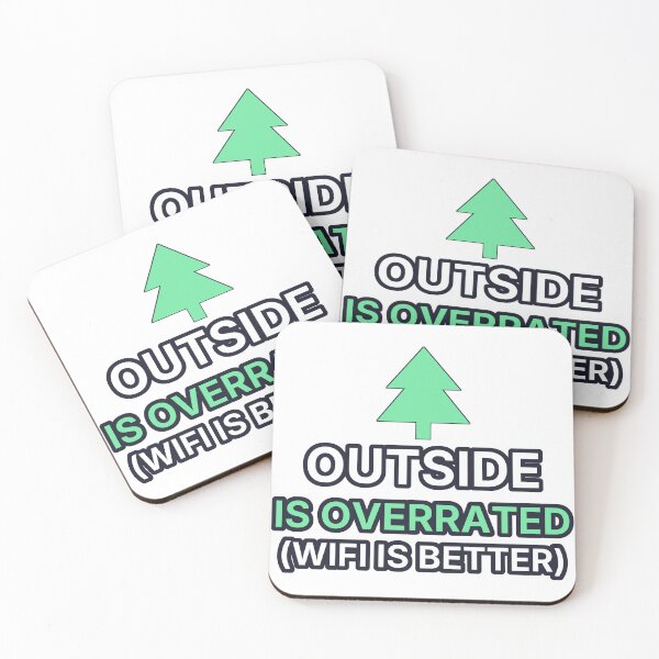 Item preview, Outside Is Overrated Wifi Is Better Funny Introvert designed and sold by Lazarescu.