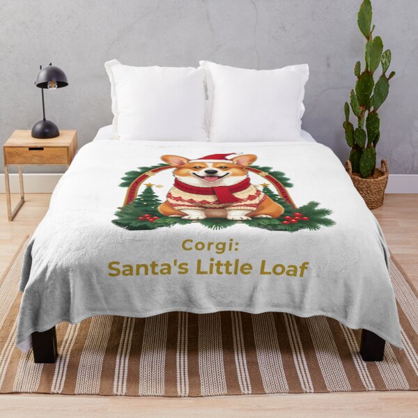 Item preview, Corgi Christmas - Santa's Little Loaf designed and sold by VEXA88.