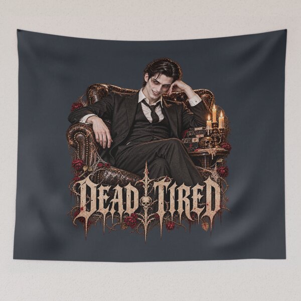 Item preview, Dead Tired - Funny Skeleton Dark Humor Gothic Design designed and sold by azule1.