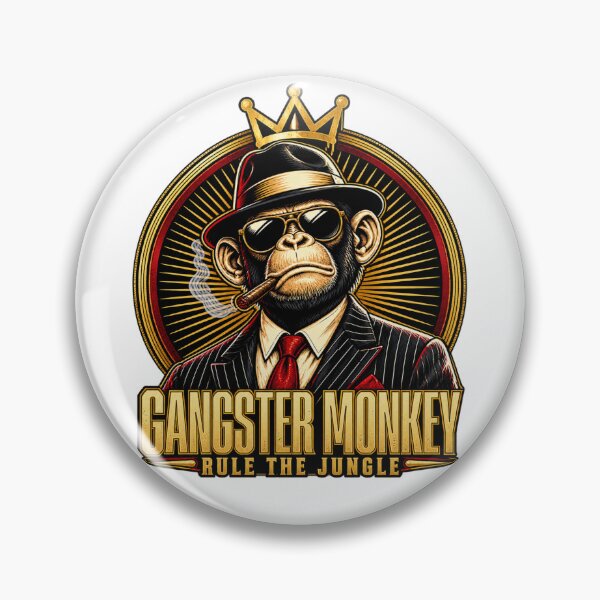 Item preview, Gangster Monkey King Vintage Mafia Streetwear Art designed and sold by BAAKSHOP.