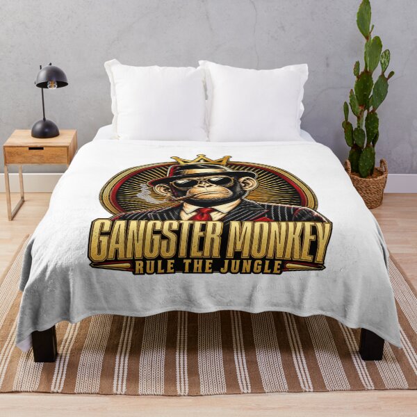 Item preview, Gangster Monkey King Vintage Mafia Streetwear Art designed and sold by BAAKSHOP.