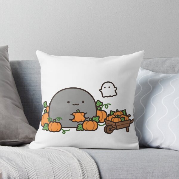 Item preview, Cute Black Cat Ghost Pumpkin Picking Patch Fall Kawaii Sticker designed and sold by xiaoxiaochibi.