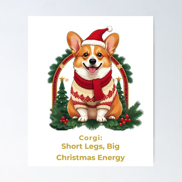 Artikelvorschau, Corgi-Weihnachten – Kurze Beine, große Energie entworfen und verkauft von VEXA88.